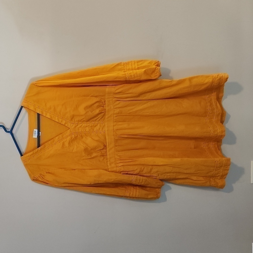 EUC J.Crew Mustard Yellow V-Neck Dress, Size M